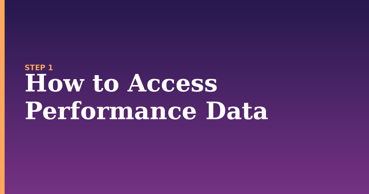 performance illustration for: How to Access Performance Data