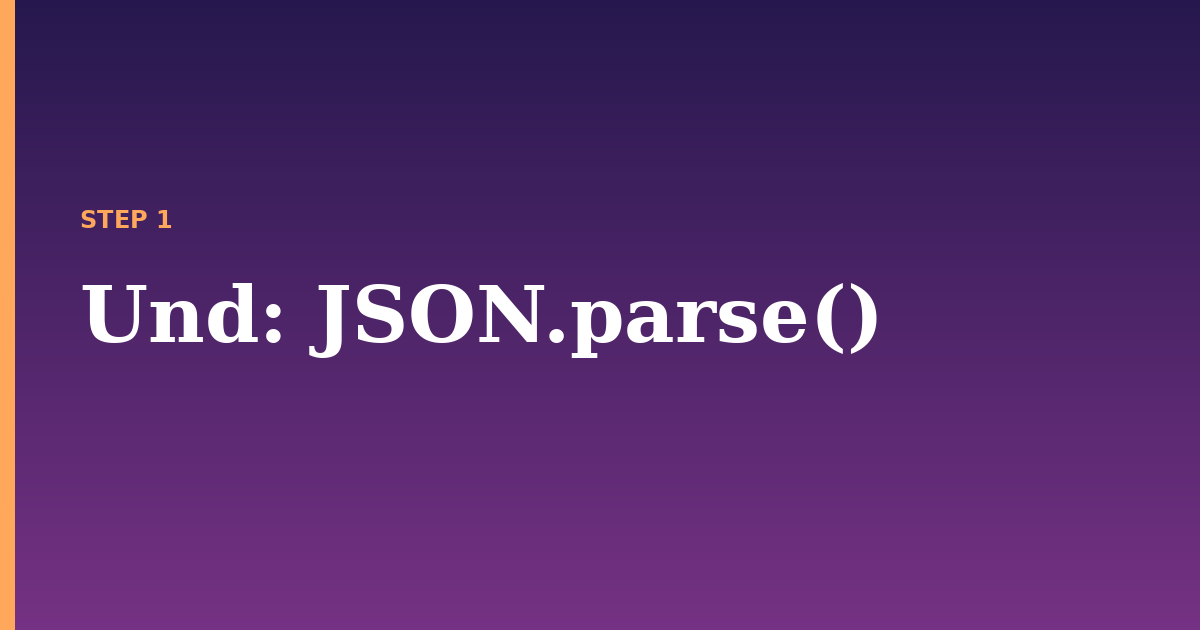 und illustration for: JSON.parse()