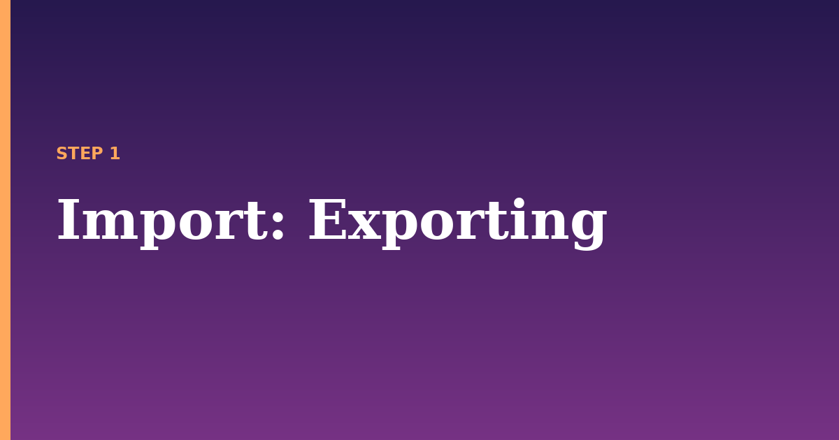 import illustration for: Exporting