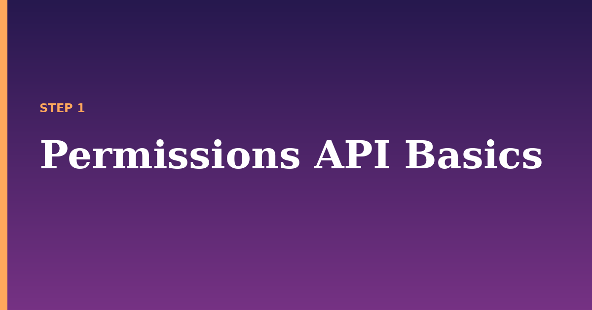 permissions illustration for: Permissions API Basics