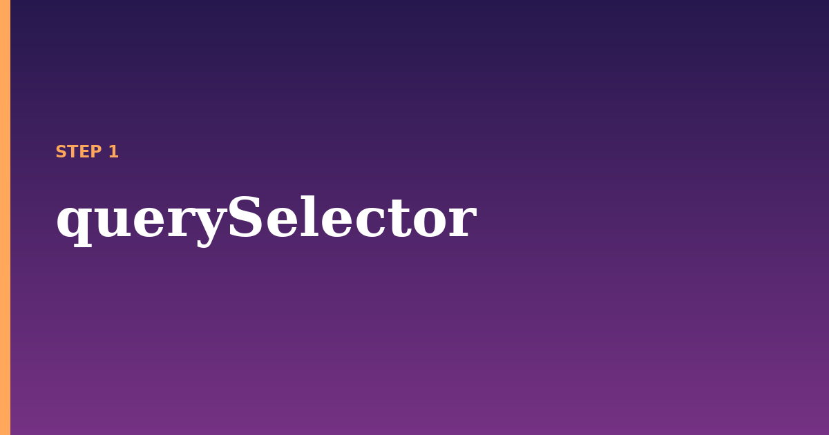 queryselector illustration for: querySelector