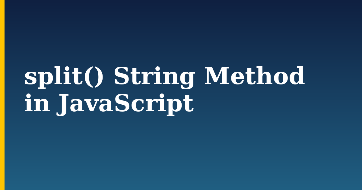 split() String Method in JavaScript — step-by-step Javascript tutorial on Progressive Robot