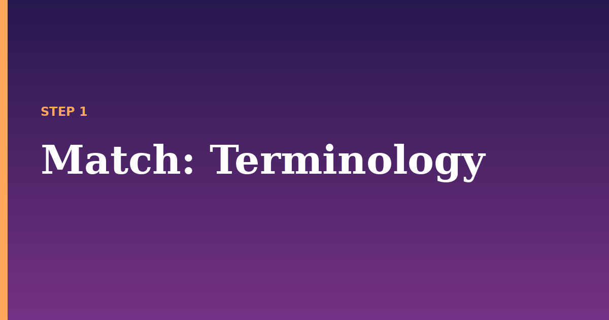 match illustration for: Terminology