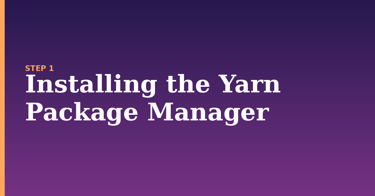 yarn illustration for: Installing the Yarn Package Manager