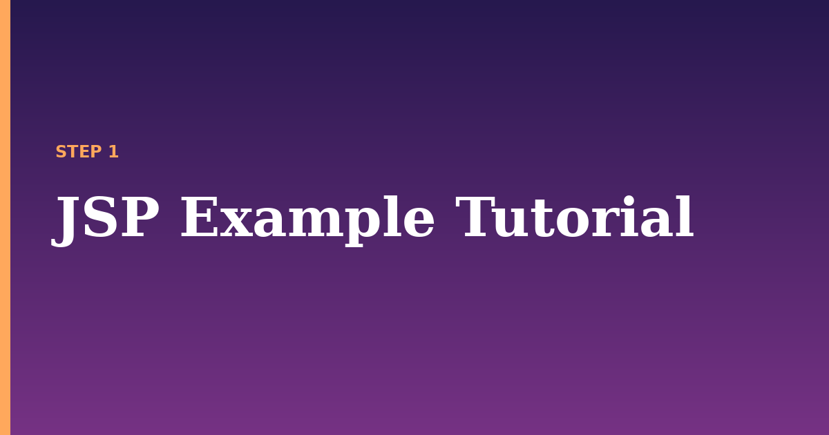 jsp illustration for: JSP Example Tutorial