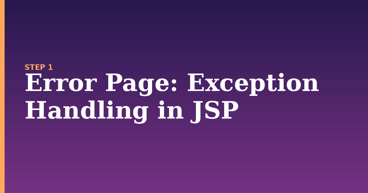error page illustration for: Exception Handling in JSP