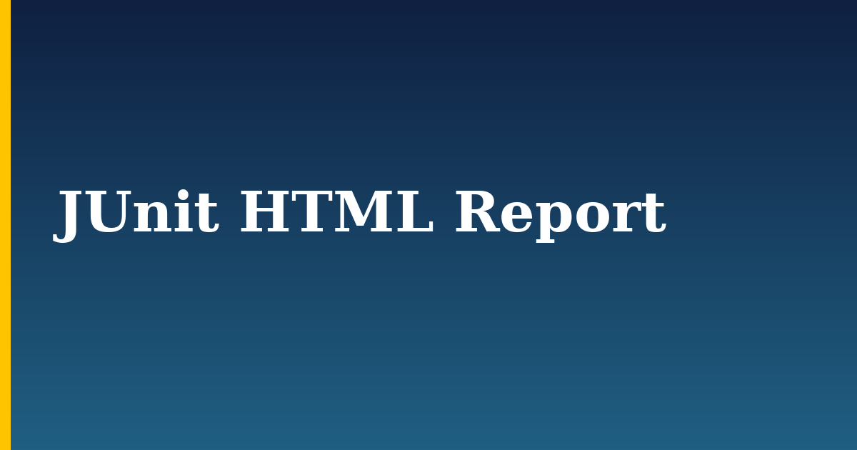 Tutorials 8 JUnit HTML Report