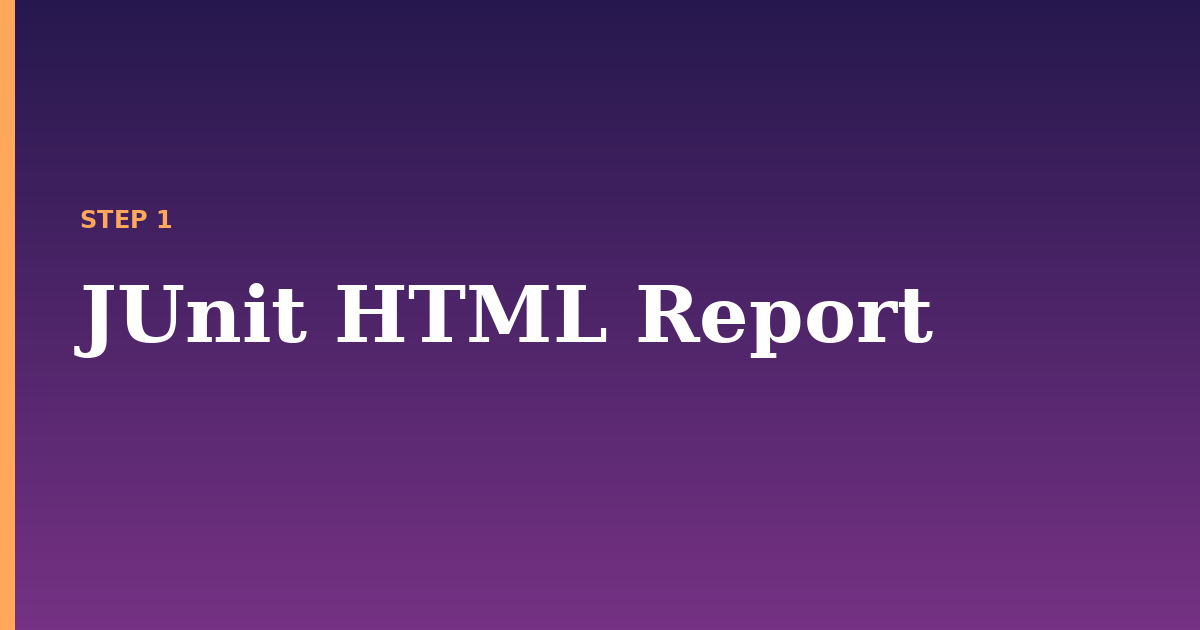 html report illustration for: JUnit HTML Report