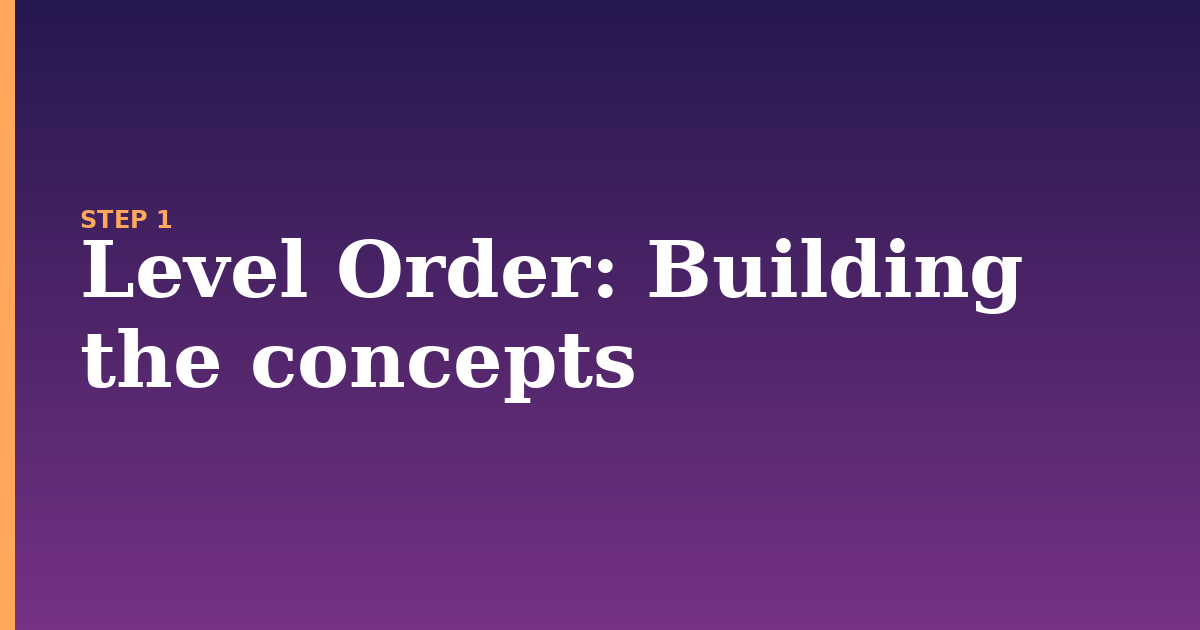 level order illustration for: Building the concepts