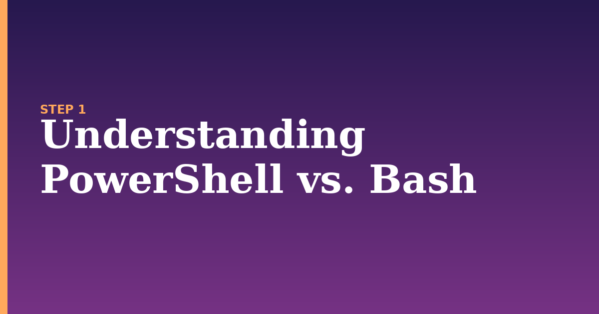powershell illustration for: Understanding PowerShell vs. Bash