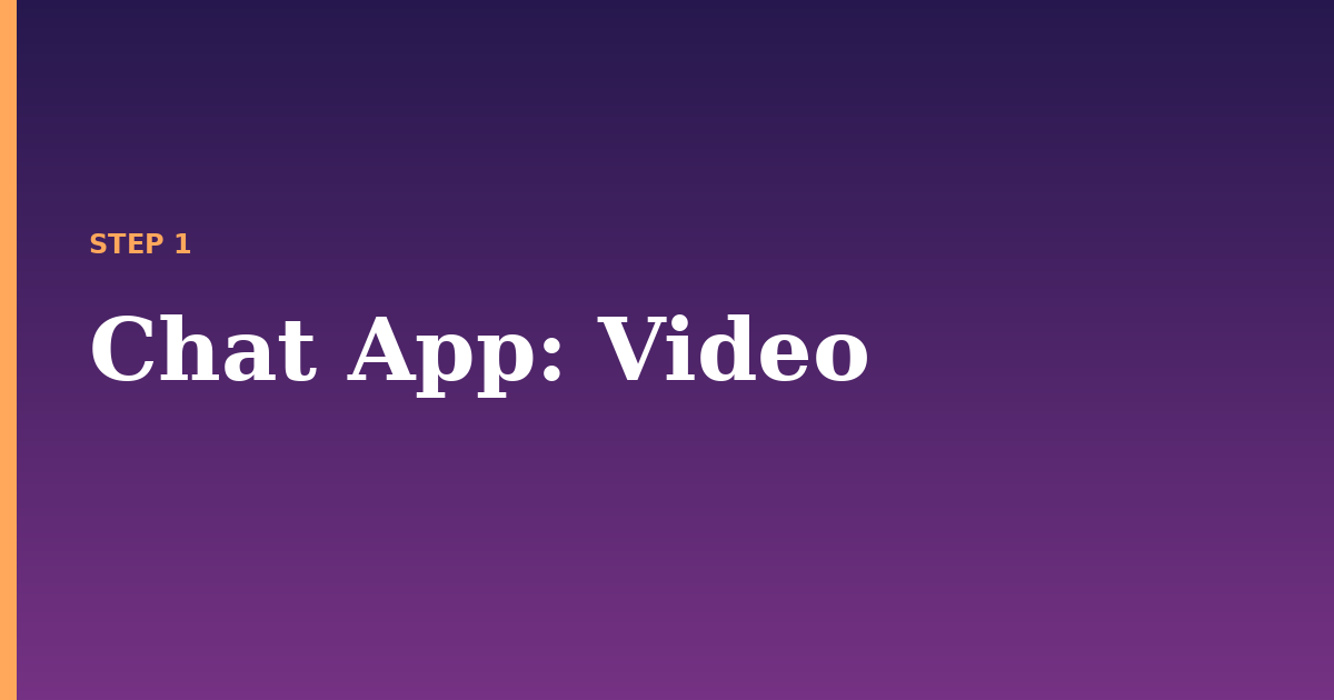 chat app illustration for: Video