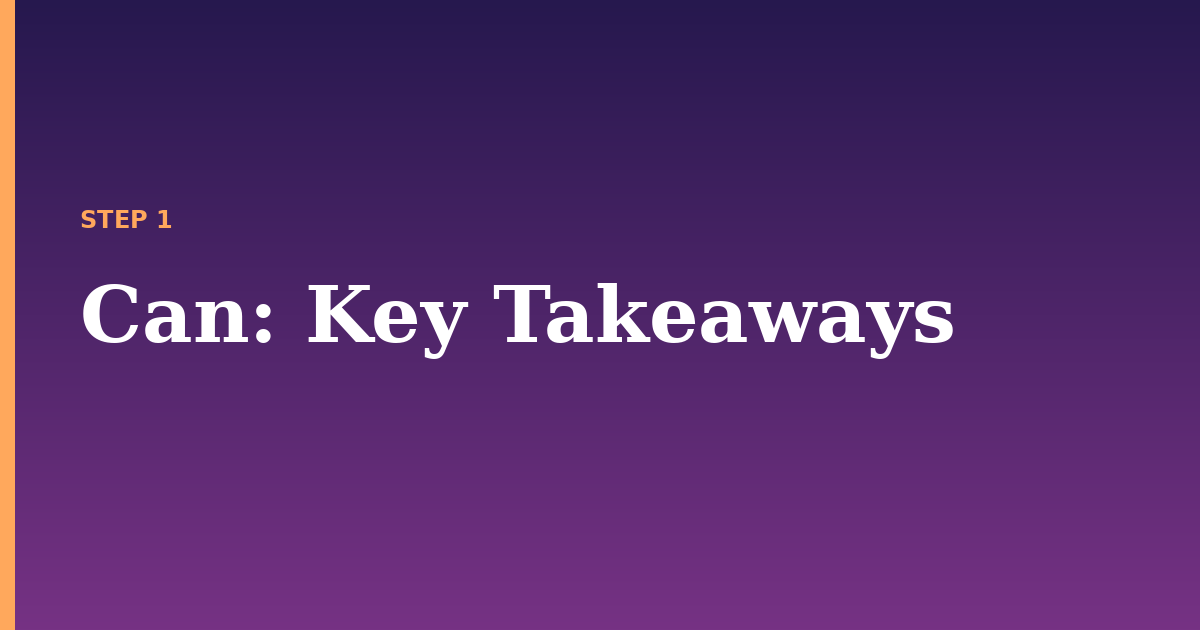 can illustration for: Key Takeaways