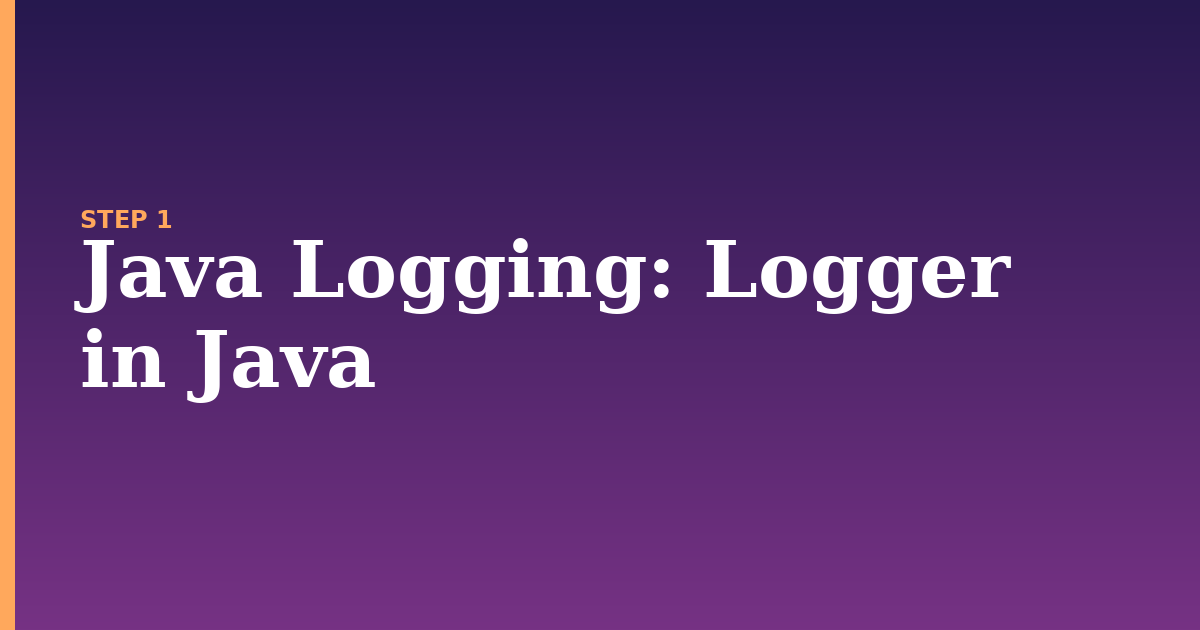java logging illustration for: Logger in Java