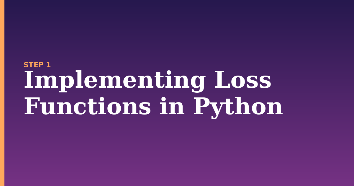 loss functions illustration for: Implementing Loss Functions in Python