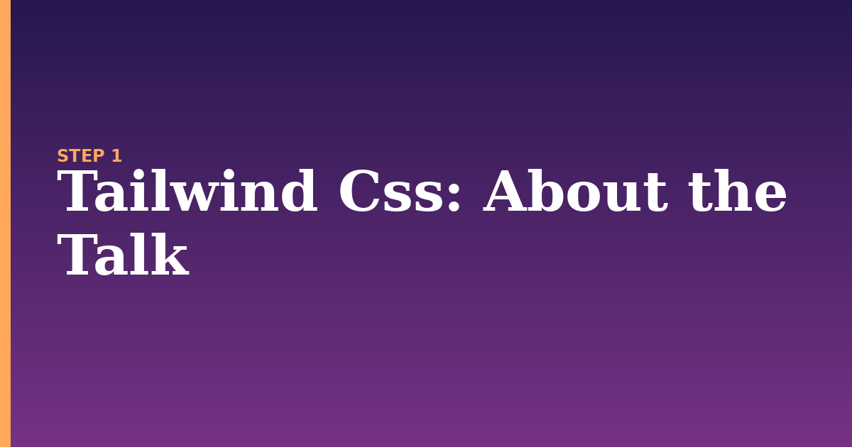 tailwind css illustration for: About the Talk
