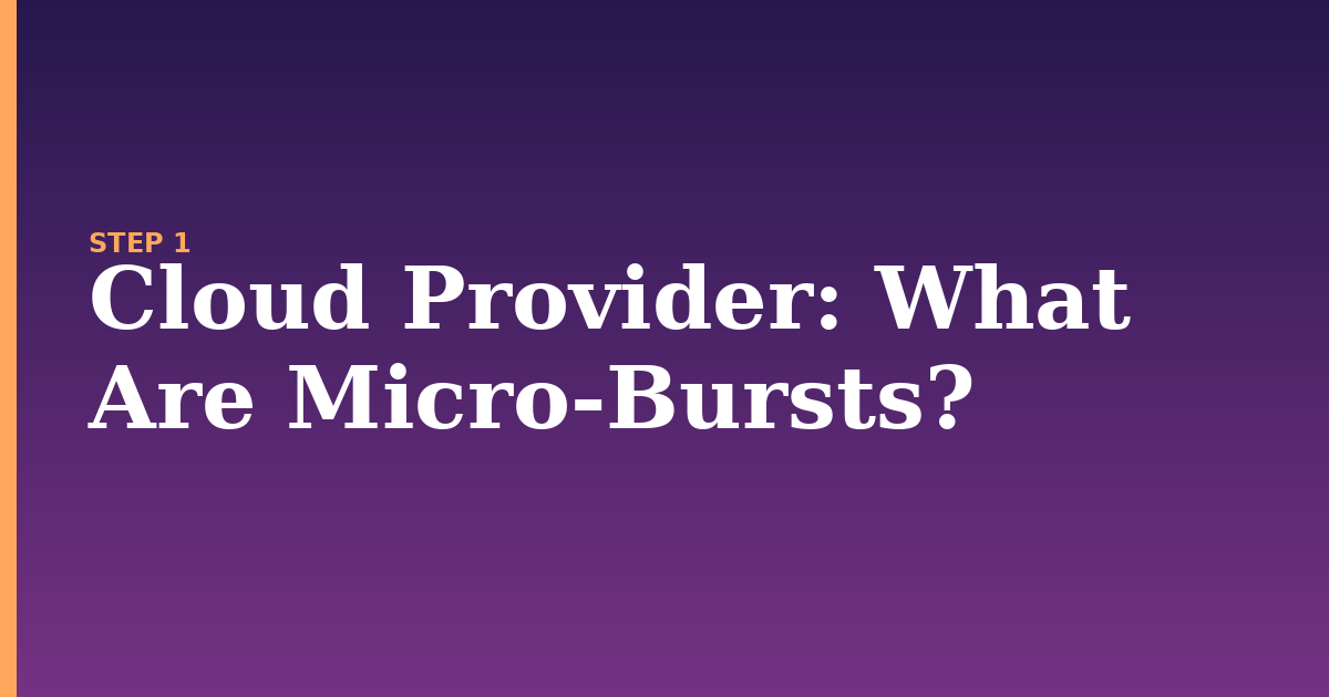 cloud provider illustration for: What Are Micro-Bursts?