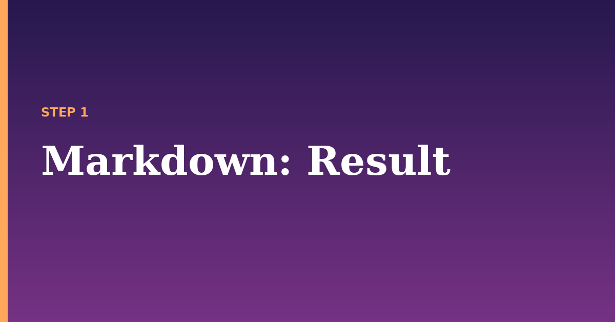 markdown illustration for: Result