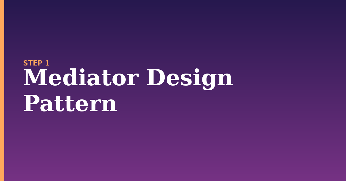 design pattern illustration for: Mediator Design Pattern