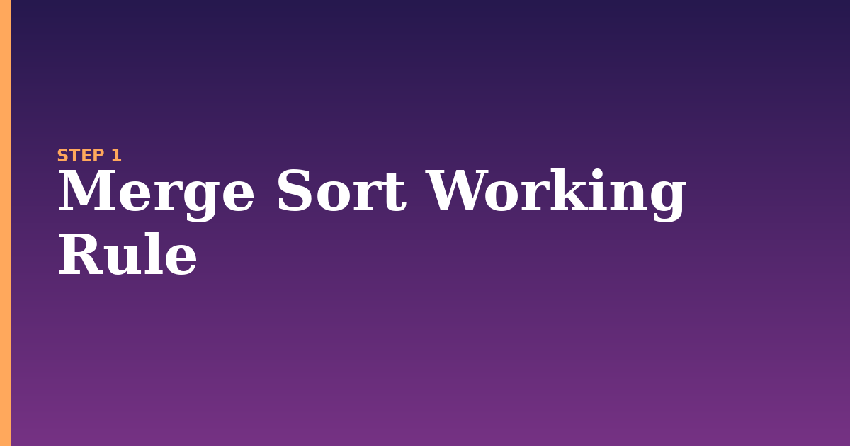 merge sort illustration for: Merge Sort Working Rule
