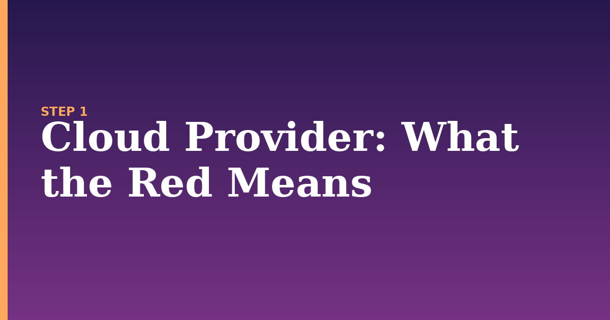 cloud provider illustration for: What the Red  Means