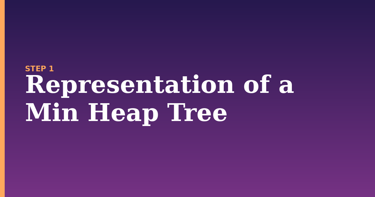 min heap illustration for: Representation of a Min Heap Tree