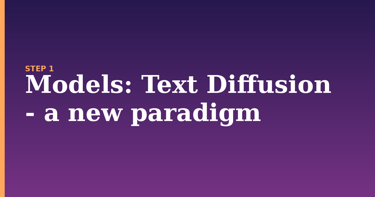 models illustration for: Text Diffusion - a new paradigm