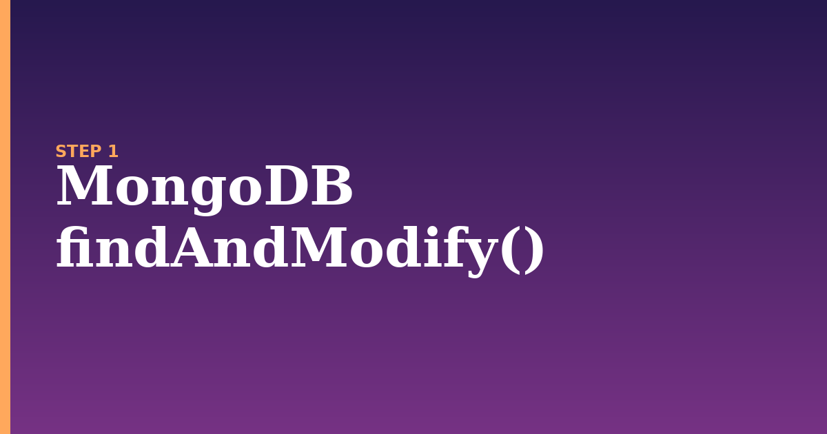 mongodb illustration for: MongoDB findAndModify()