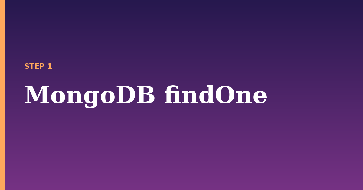mongodb findone illustration for: MongoDB findOne