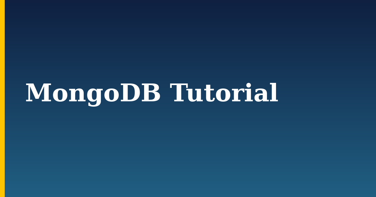 MongoDB Tutorial — step-by-step Databases tutorial on Progressive Robot