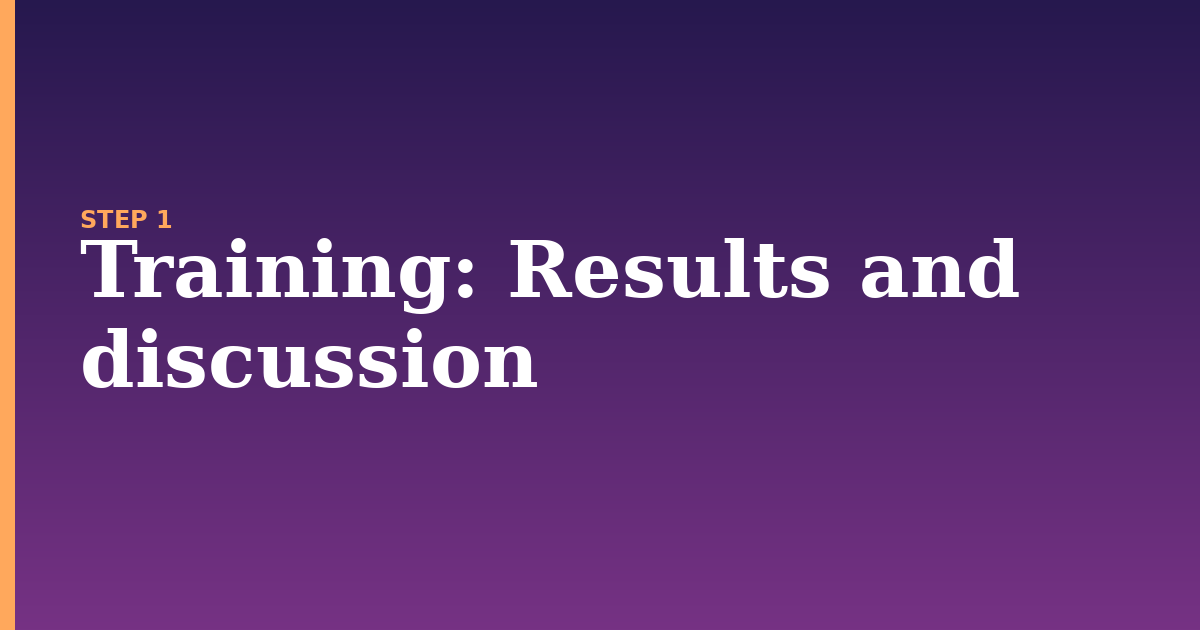 training illustration for: Results and discussion
