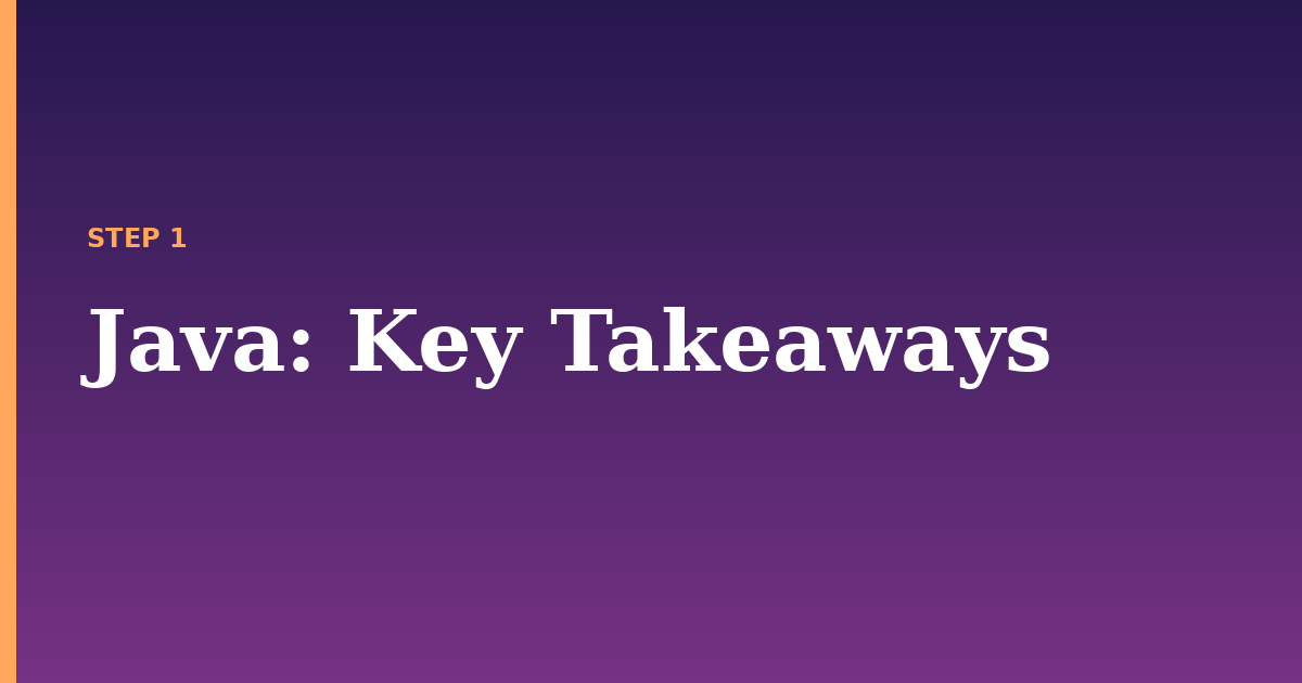 java illustration for: Key Takeaways