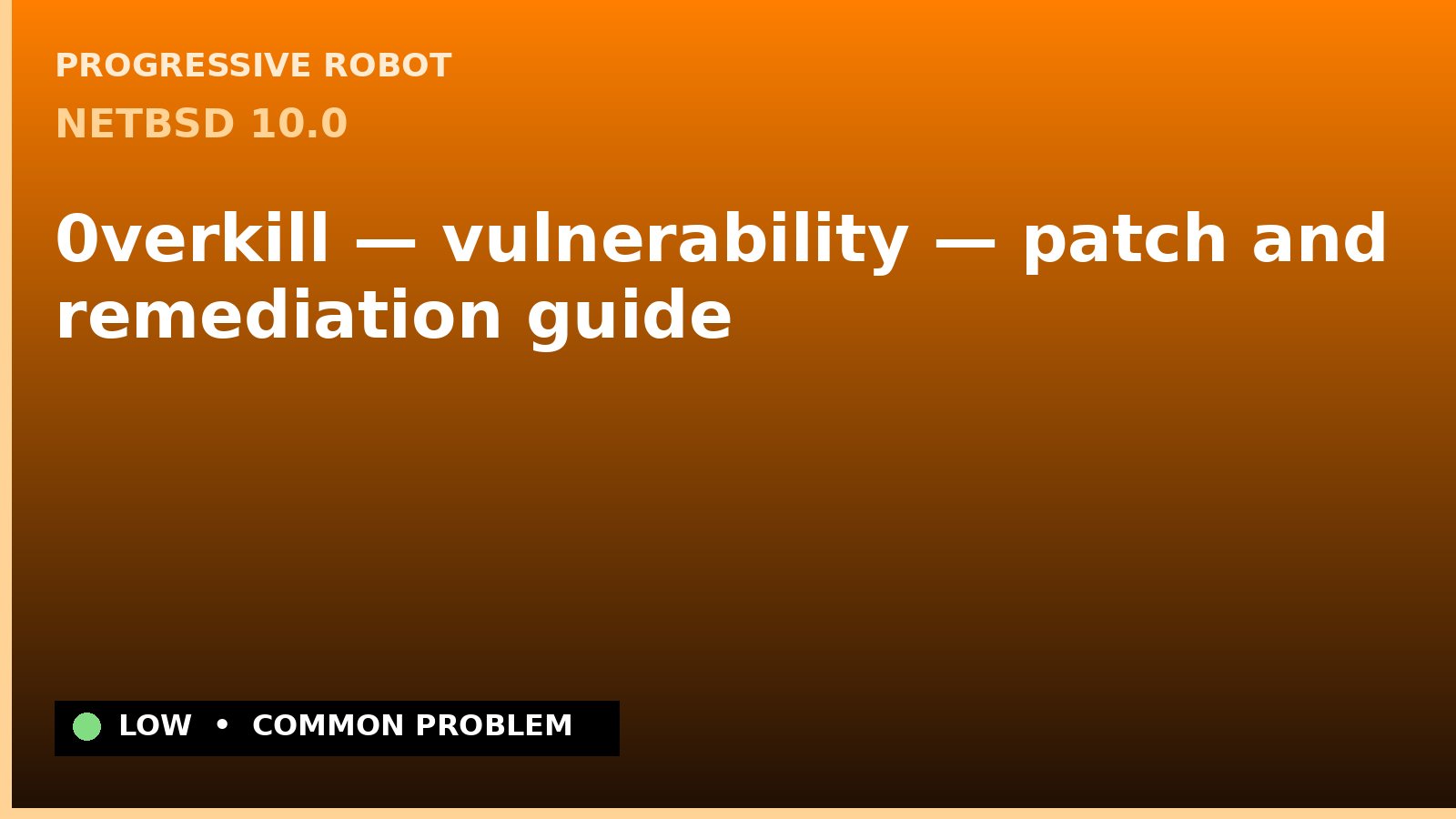 NetBSD 10.0 — 0verkill — vulnerability — patch and remediation guide — diagnosis and fix on NetBSD 10.0