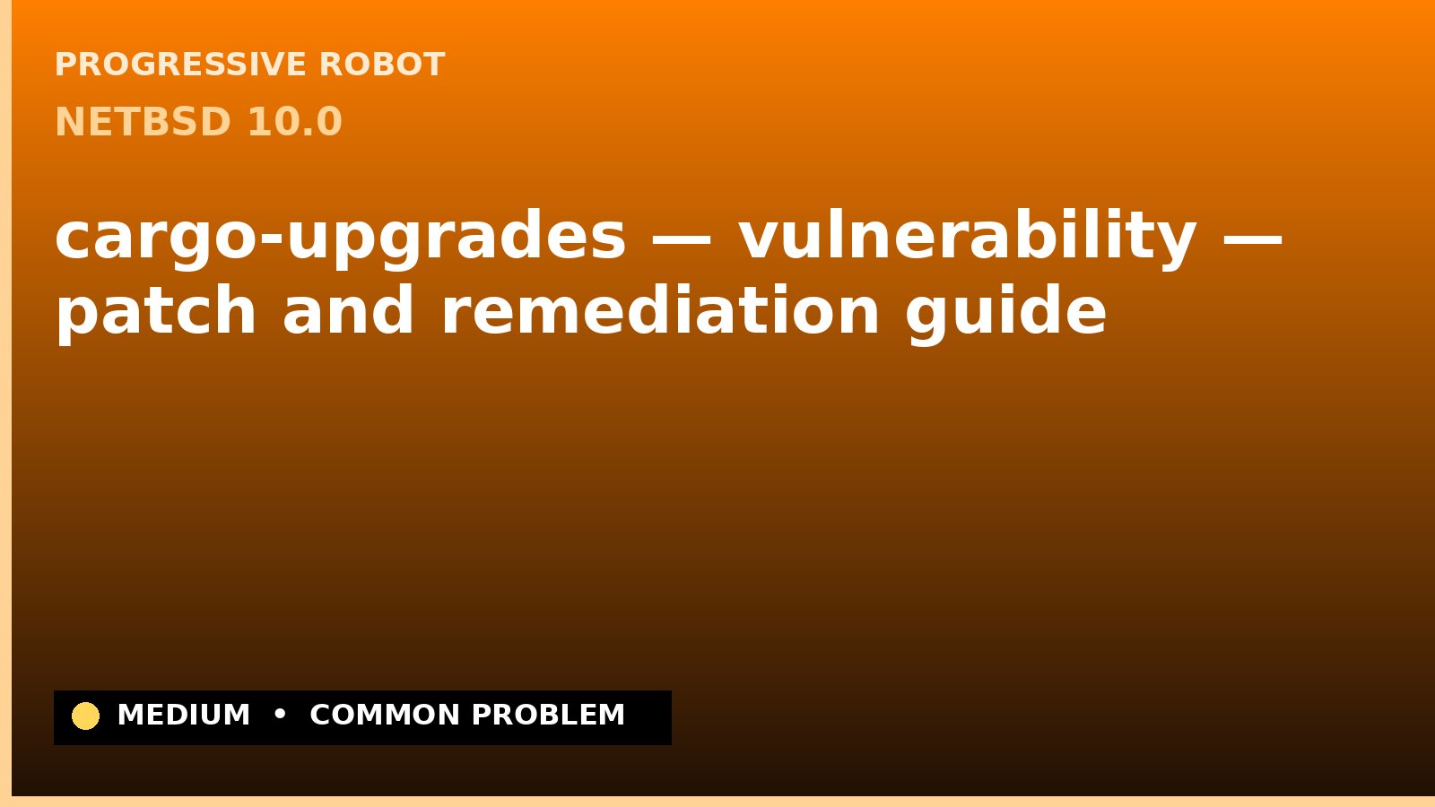 NetBSD 10.0 — cargo-upgrades — vulnerability — patch and remediation guide — diagnosis and fix on NetBSD 10.0