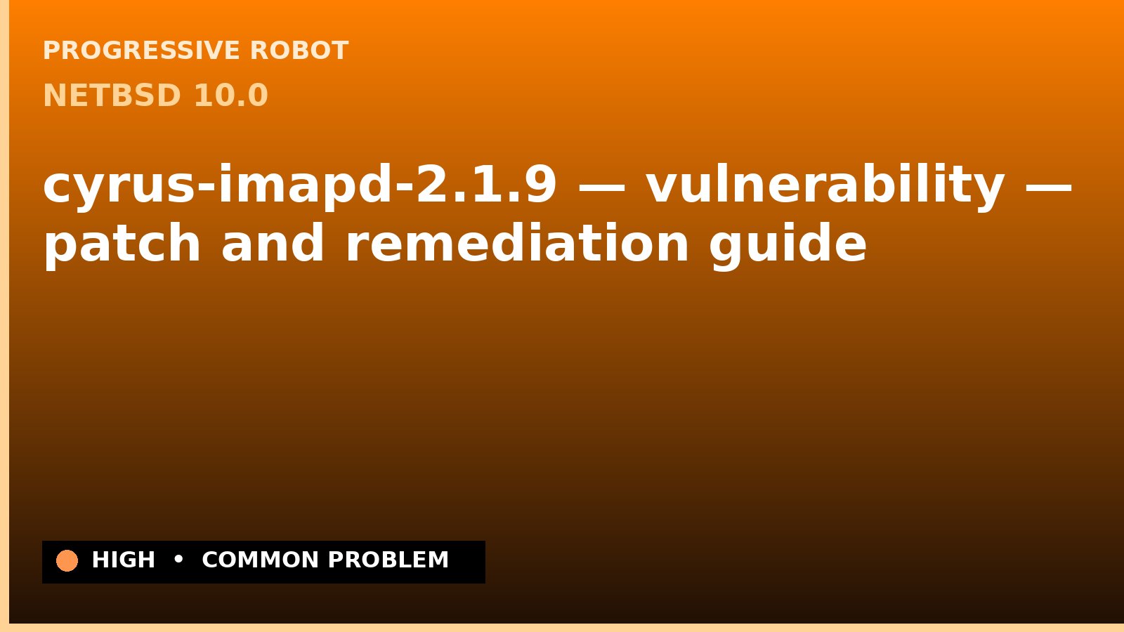 NetBSD 10.0 — cyrus-imapd-2.1.9 — vulnerability — patch and remediation guide — diagnosis and fix on NetBSD 10.0