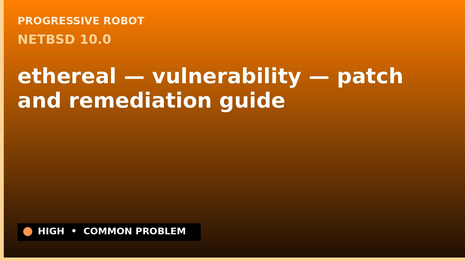 NetBSD 10.0 — ethereal — vulnerability — patch and remediation guide — diagnosis and fix on NetBSD 10.0