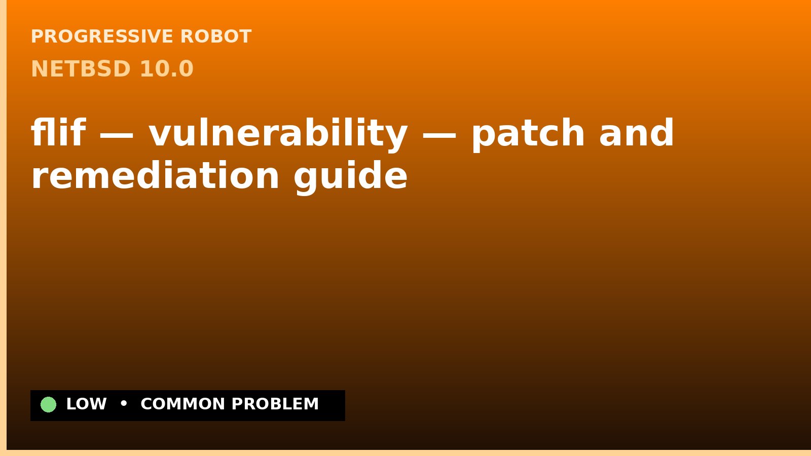 NetBSD 10.0 — flif — vulnerability — patch and remediation guide — diagnosis and fix on NetBSD 10.0