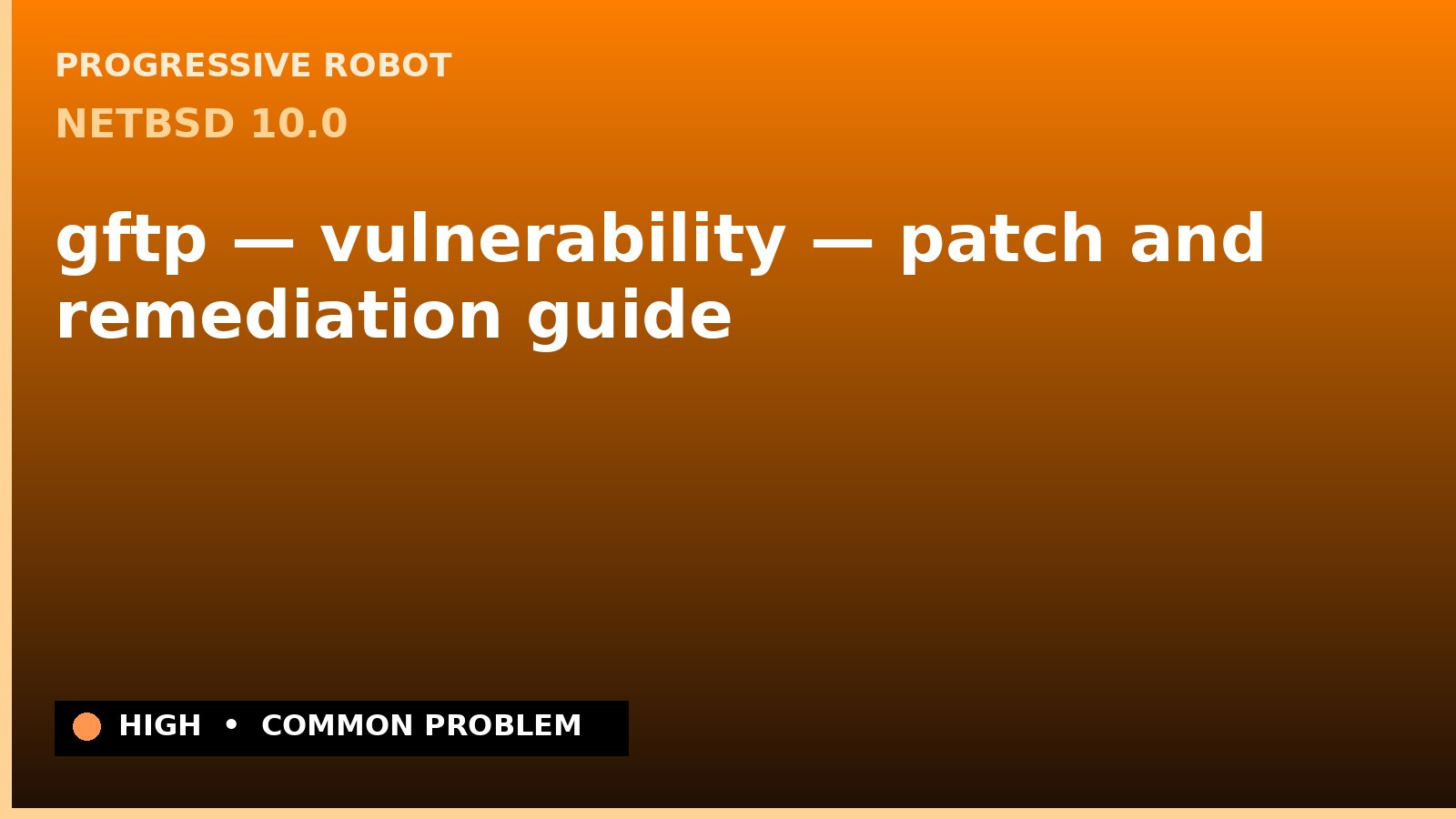 NetBSD 10.0 — gftp — vulnerability — patch and remediation guide — diagnosis and fix on NetBSD 10.0