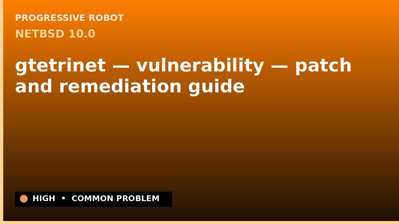 NetBSD 10.0 — gtetrinet — vulnerability — patch and remediation guide — diagnosis and fix on NetBSD 10.0
