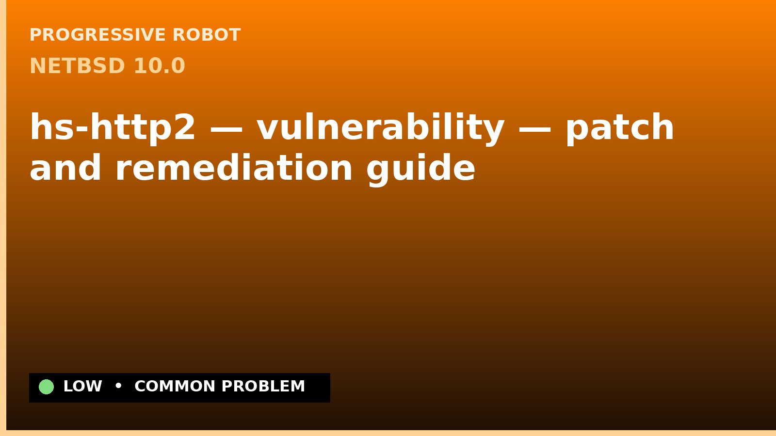 NetBSD 10.0 — hs-http2 — vulnerability — patch and remediation guide — diagnosis and fix on NetBSD 10.0