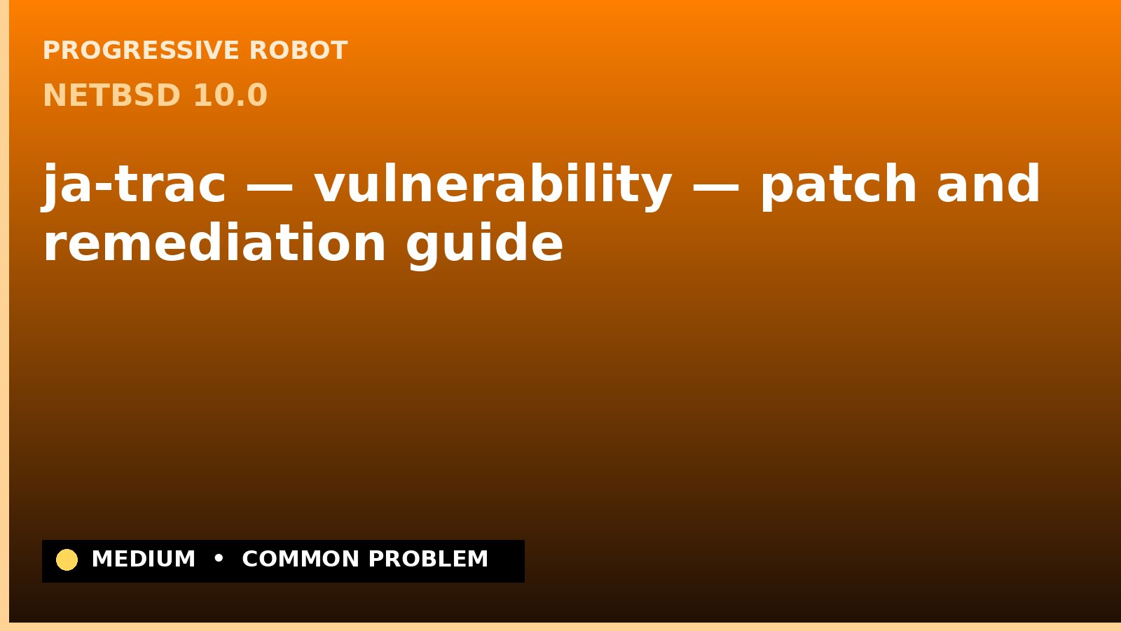 NetBSD 10.0 — ja-trac — vulnerability — patch and remediation guide — diagnosis and fix on NetBSD 10.0