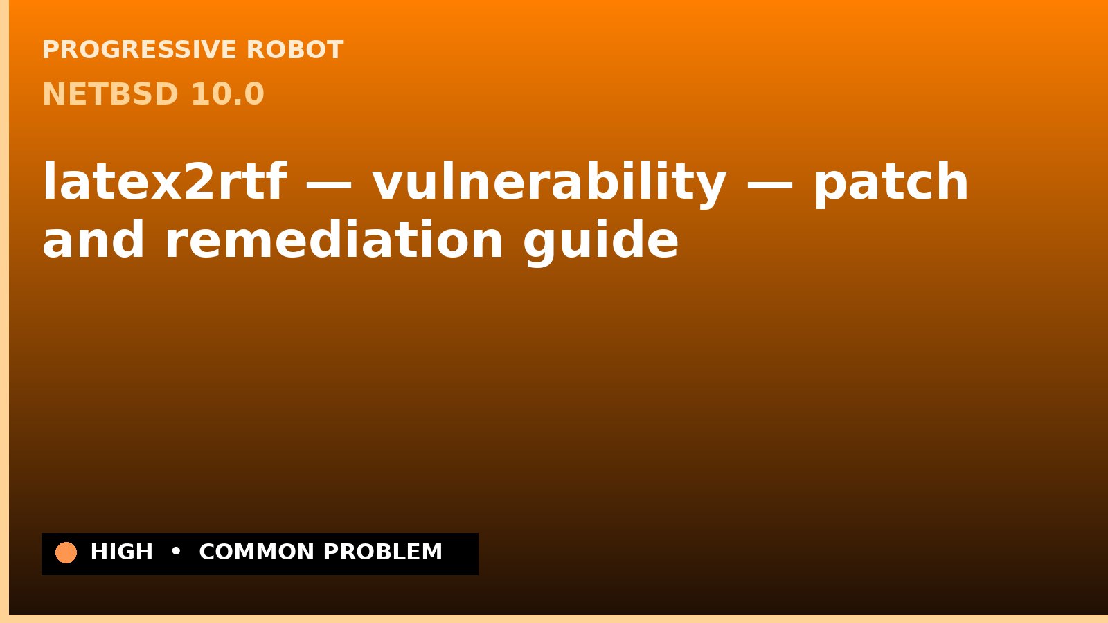 NetBSD 10.0 — latex2rtf — vulnerability — patch and remediation guide — diagnosis and fix on NetBSD 10.0