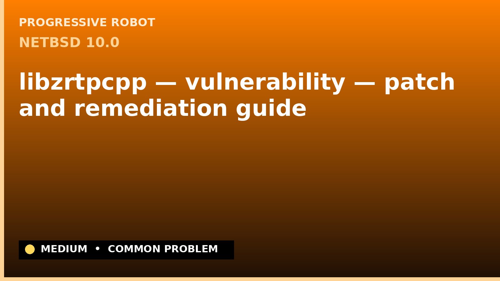 NetBSD 10.0 — libzrtpcpp — vulnerability — patch and remediation guide — diagnosis and fix on NetBSD 10.0