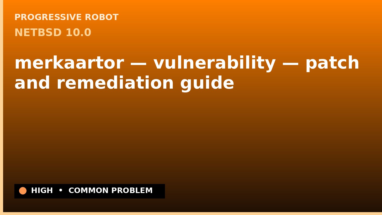 NetBSD 10.0 — merkaartor — vulnerability — patch and remediation guide — diagnosis and fix on NetBSD 10.0