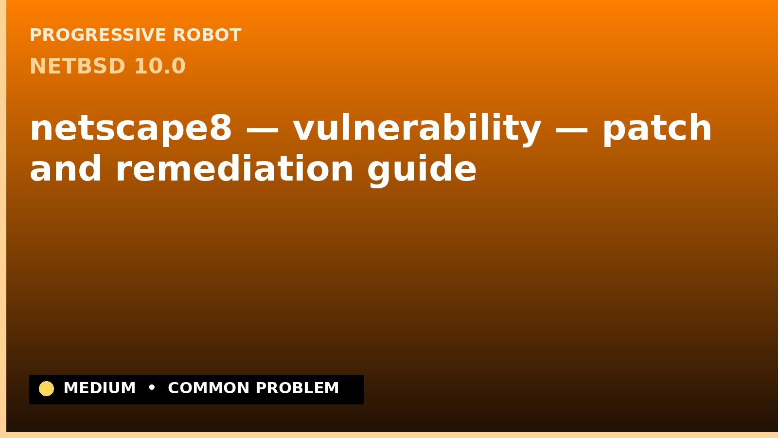 NetBSD 10.0 — netscape8 — vulnerability — patch and remediation guide — diagnosis and fix on NetBSD 10.0