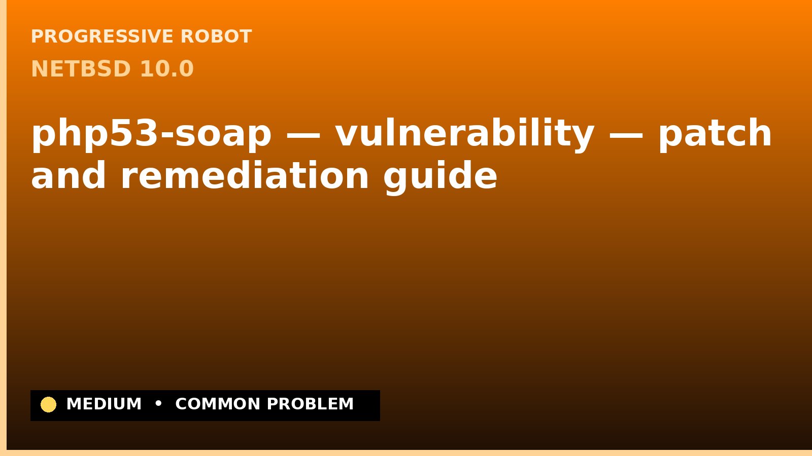 NetBSD 10.0 — php53-soap — vulnerability — patch and remediation guide — diagnosis and fix on NetBSD 10.0