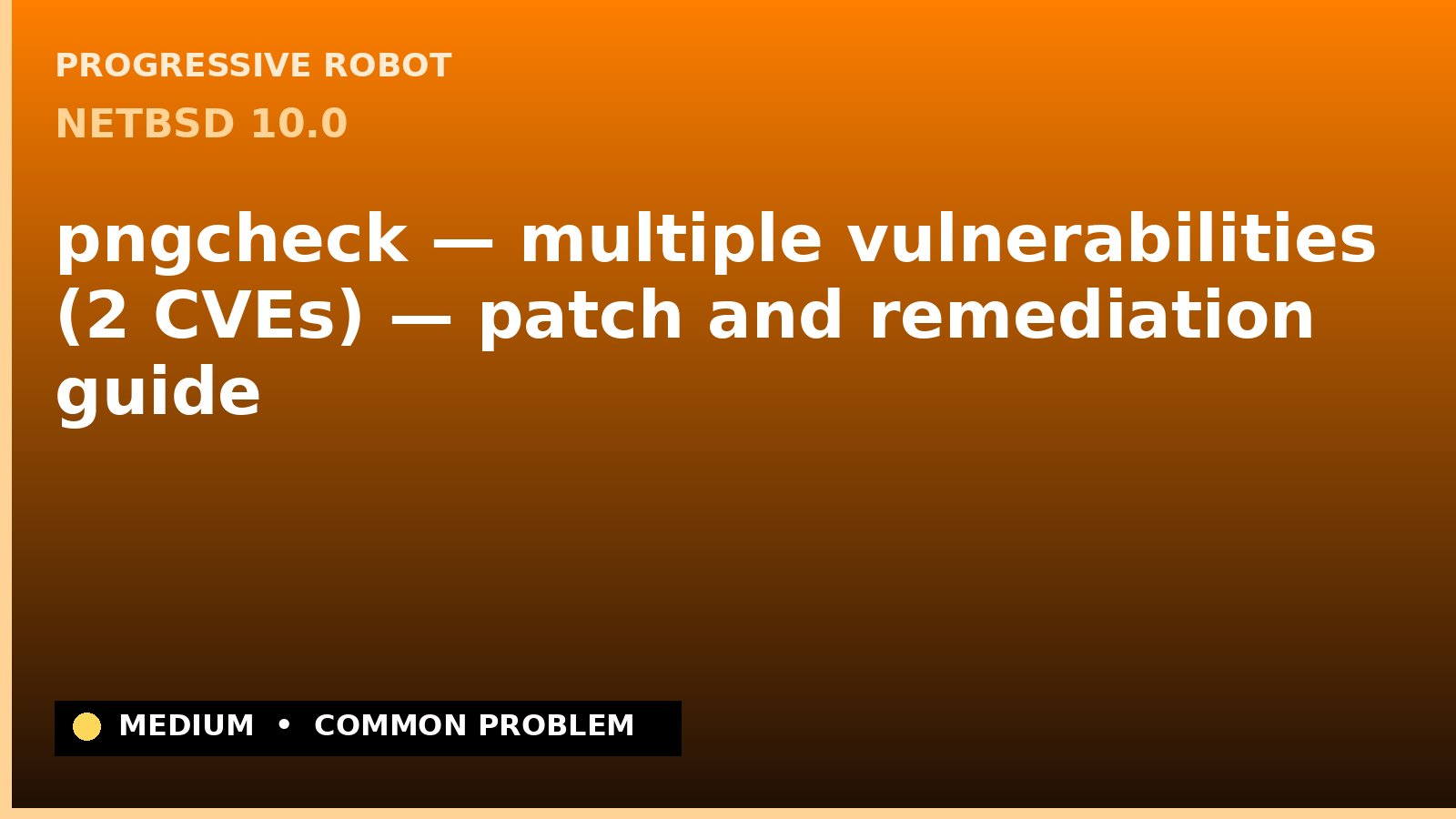 NetBSD 10.0 — pngcheck — multiple vulnerabilities (2 CVEs) — patch and remediation guide — diagnosis and fix on NetBSD 10.0