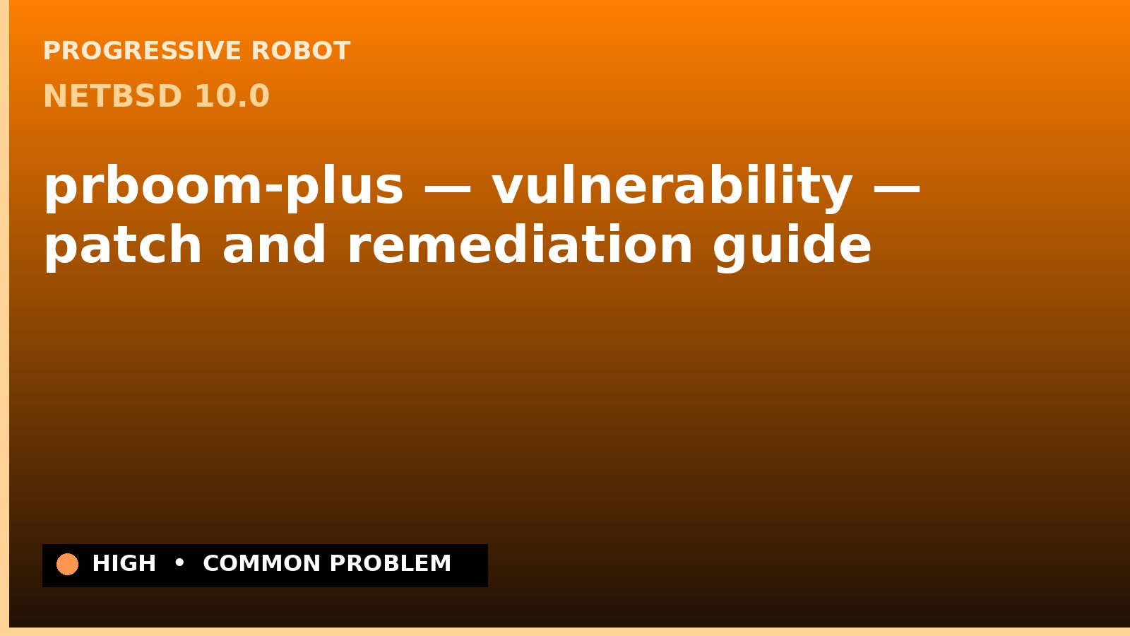 NetBSD 10.0 — prboom-plus — vulnerability — patch and remediation guide — diagnosis and fix on NetBSD 10.0