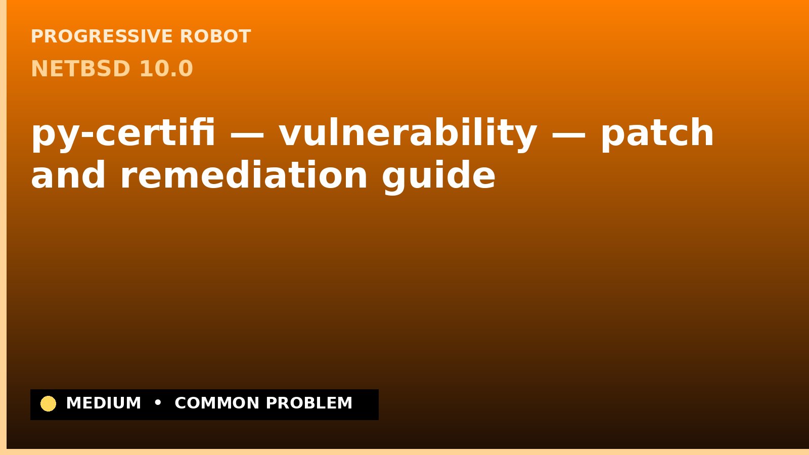 NetBSD 10.0 — py-certifi — vulnerability — patch and remediation guide — diagnosis and fix on NetBSD 10.0