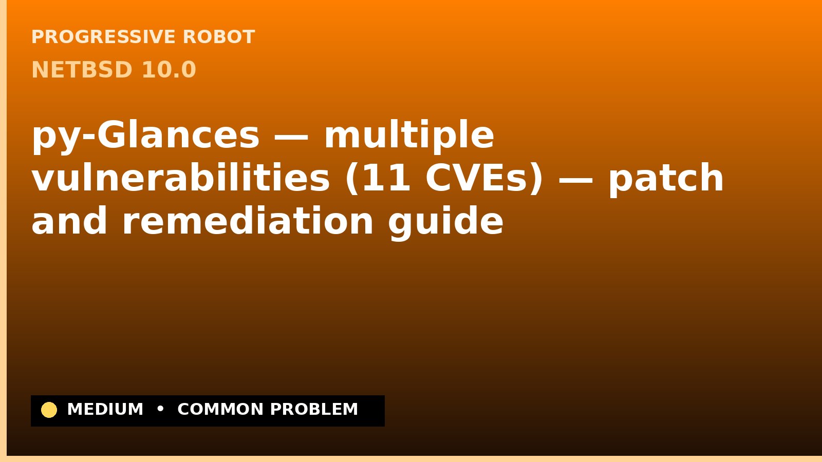 NetBSD 10.0 — py-Glances — multiple vulnerabilities (11 CVEs) — patch and remediation guide — diagnosis and fix on NetBSD 10.0