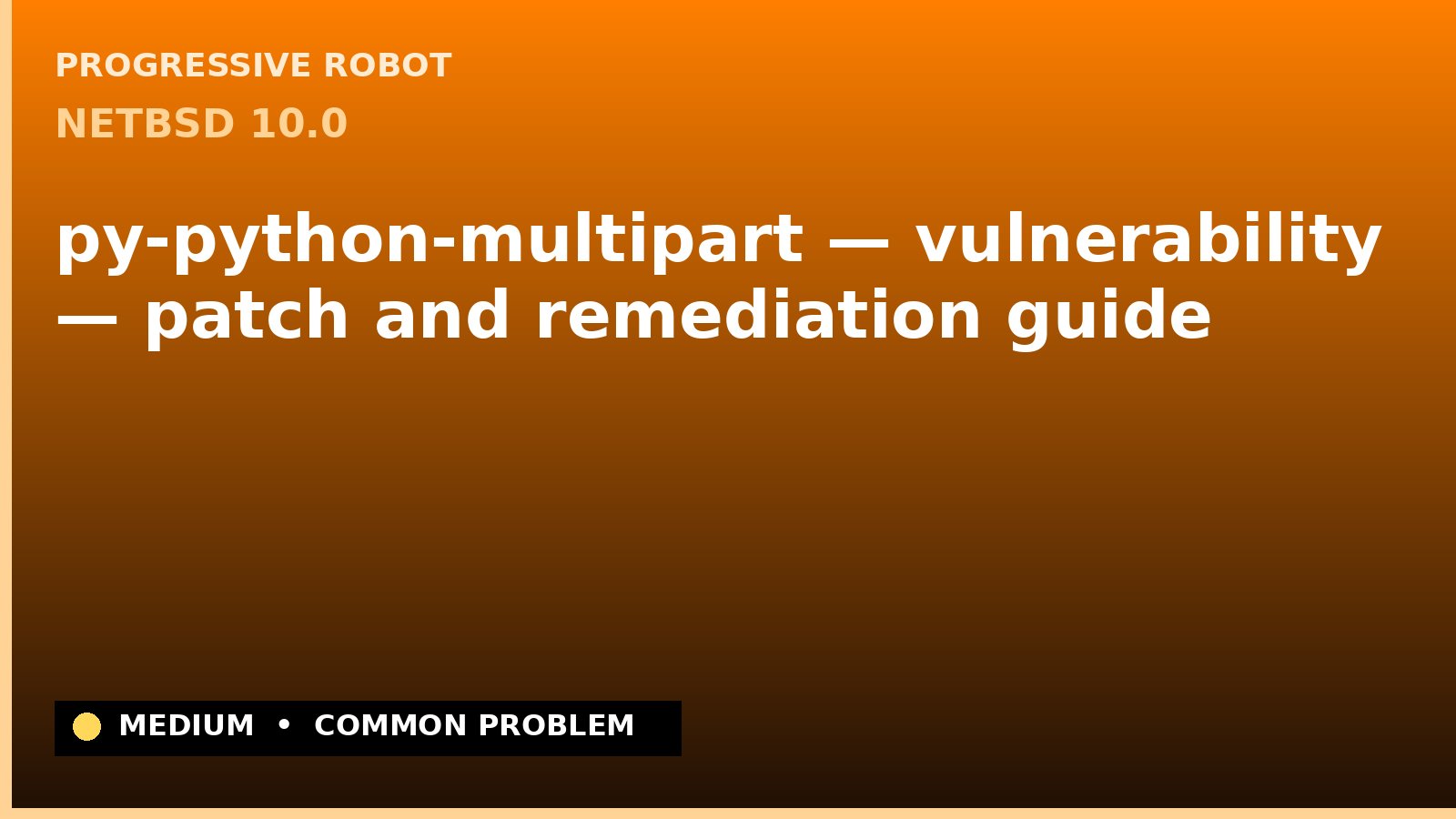 NetBSD 10.0 — py-python-multipart — vulnerability — patch and remediation guide — diagnosis and fix on NetBSD 10.0